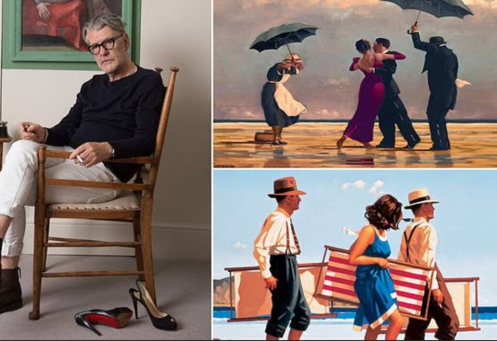 In an undated stock photo,Jack Vettriano with one of his paintings at Kelvingrove art gallery